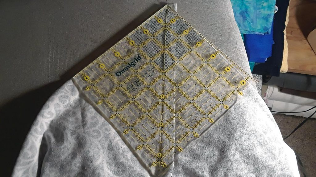 Using a template to make sure the seams are correct