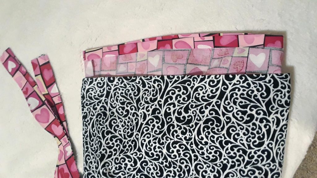 Inserting the lining into the exterior of the bag