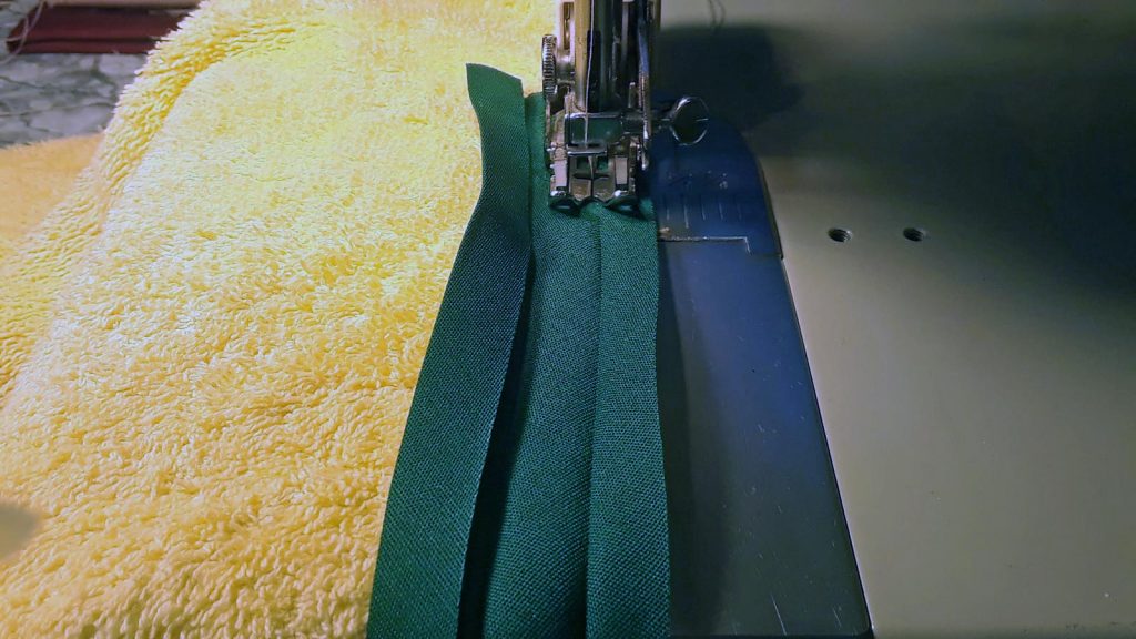 sewing on double-fold bias tap