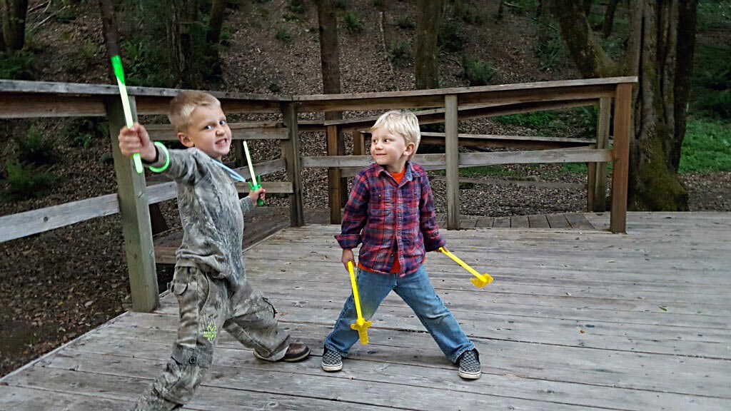 Brantley and Layton on the stage