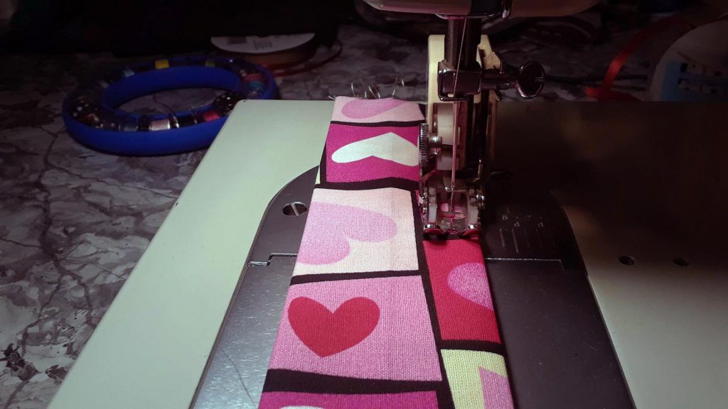 sewing the handle pieces